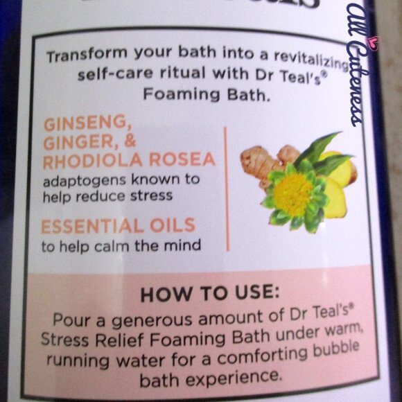 Dr Teals Foaming Bath with Pure Epsom Salt Stress Relief - Picture 4 of 4